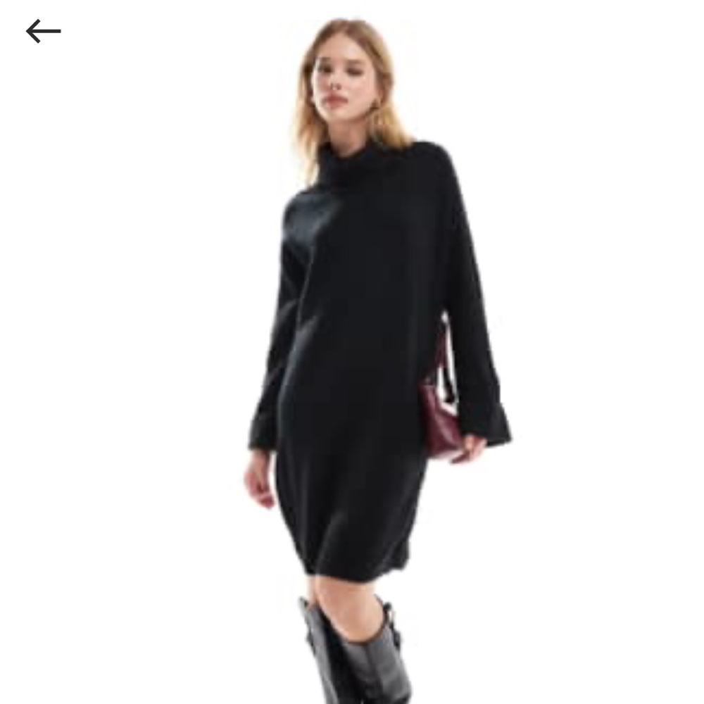Vero Moda Classic Black Turtleneck Sweater Dress